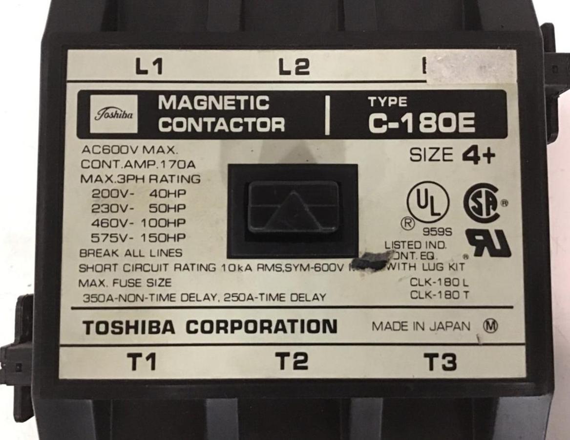 Used TOSHIBA Magnetic Contactor C-180E Used