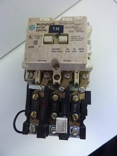 Used WESTINGHOUSE Motor Starter Size 1 A200M1CAC Used