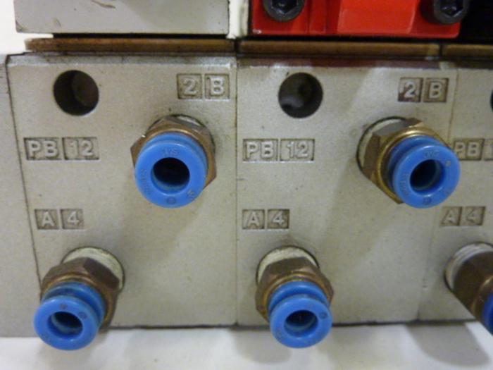 Used SMC Control Block w/ Valves VV71-PR-02 #60100