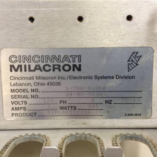 Used CINCINNATI MILACRON Power Supply Rack 16 Slot 3-700-0190A Used