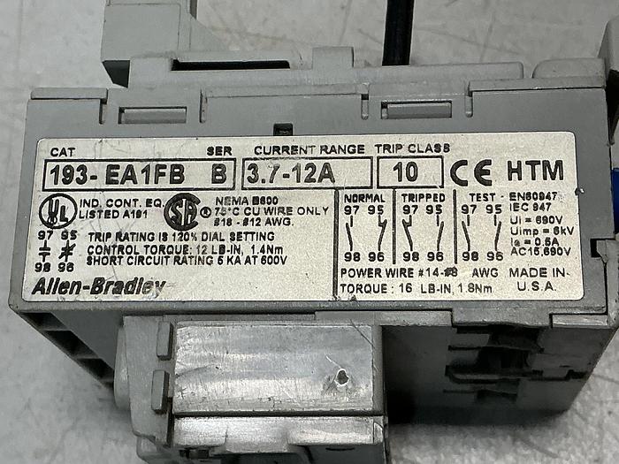 Used ALLEN BRADLEY 193-EA1FB