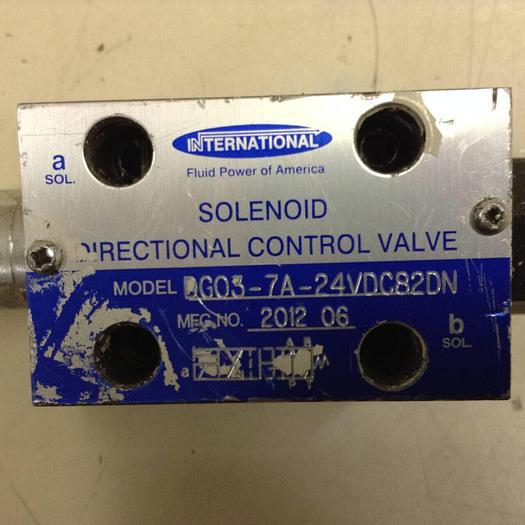 Used INTERNATIONAL Solenoid Directional Control Valve DG03-7A-24VDC82DN #88848