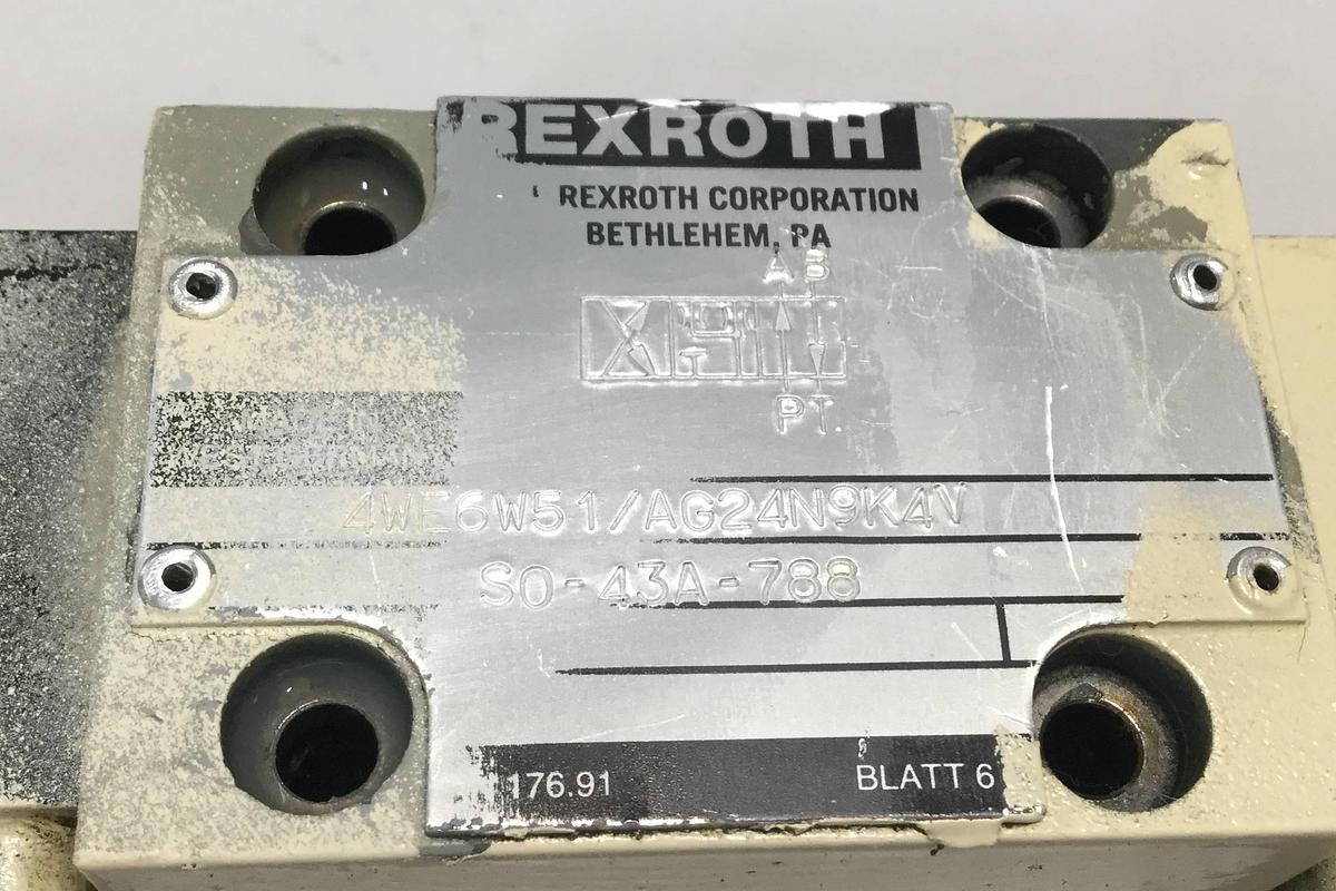 Used REXROTH Valve 4WE6W51/AG24N9K4V USED