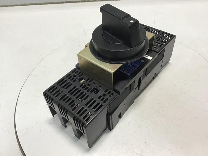 Used MITSUBISHI 75 Amp Breaker & Control Switch NF100-CP 75 AMP #133367