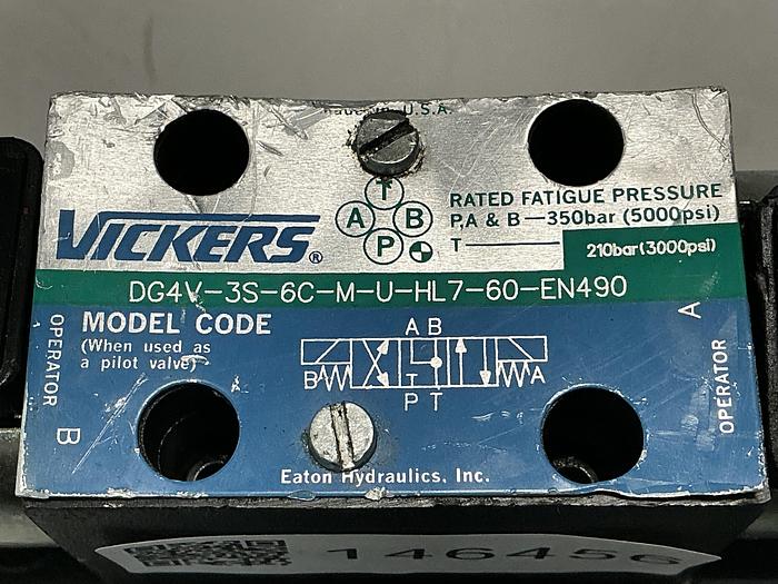 Used VICKERS DG4V-3S-6C-M-U-HL7-60-EN490