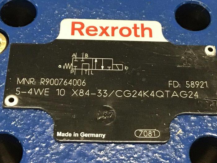 Used REXROTH Valve 54WE10X8433/CG24K4QTAG24 #123274