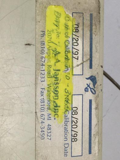 Used A.A. JANSSON INC. Pin Gauge Set PG458 USED