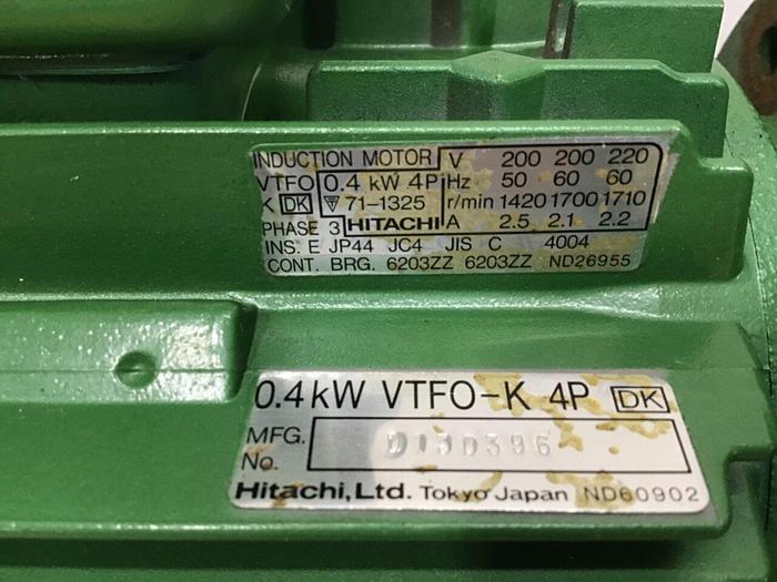 Used HITACHI 3 Phase Induction Motor VTFO-K 4P #125303