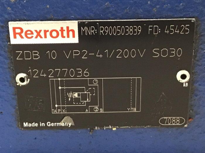 Used REXROTH Valve ZDB10VP2-41/200VSO30 #134405