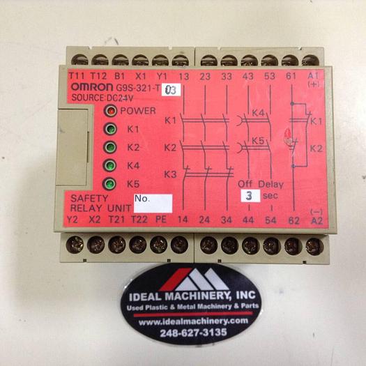 Used OMRON 24 VDC Safety Relay Unit G9S-321-T03 #74305