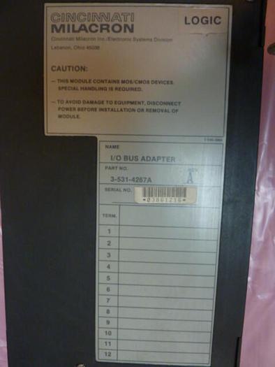 Used CINCINNATI MILACRON I/0 Bus Adapter 3-531-4267A #37885