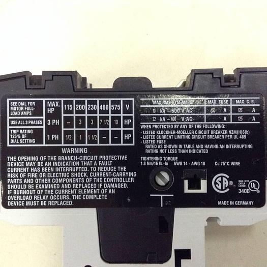 Used MOELLER Motor Protector Circuit Breaker PKZM0-10 #73107