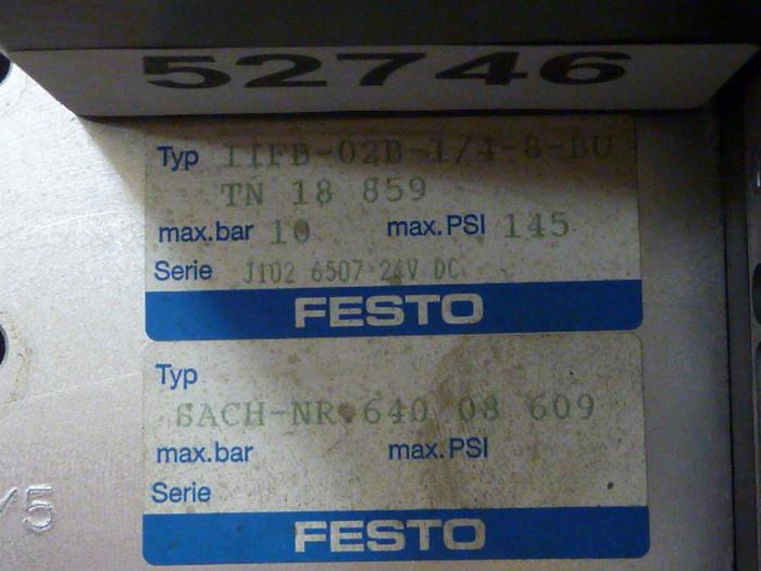 Used FESTO Control Block / Valve Terminal IFB8-02 #52746