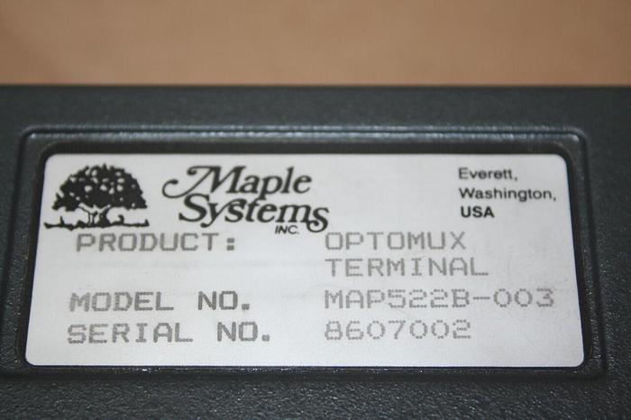 Used MAPLE SYSTEMS Control Panel MAP522B-003 #20393