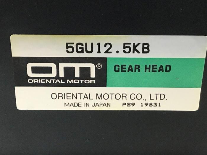 Used ORIENTAL MOTOR Gearhead 5GU12.5KB Used