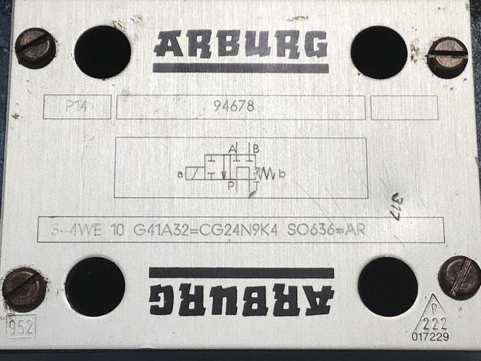 Used ARBURG Valve 5-4 WE 10 G41 54WE10G41A32/CG24N9K4 SO636AR Used