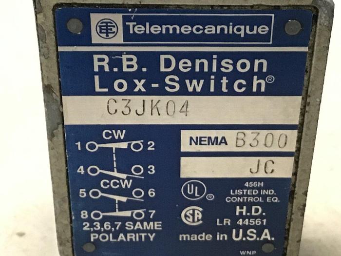 Used TELEMECANIQUE Limit Switch C3JK04 #121645