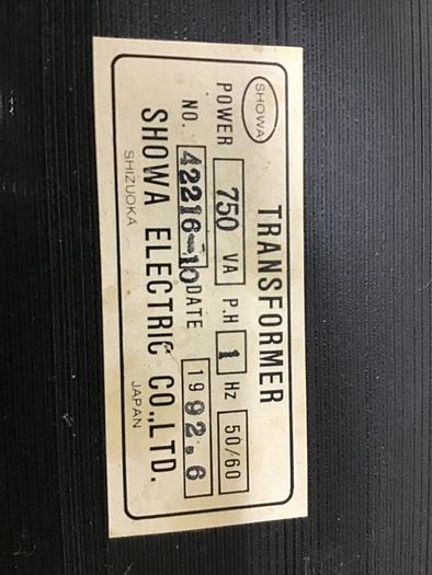 Used SHOWA 0.75 kVA Transformer 42216-10 #128642
