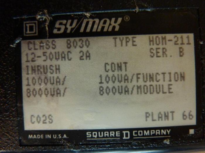 Used SQUARE D Output Module 8030-HOM-211 #25722