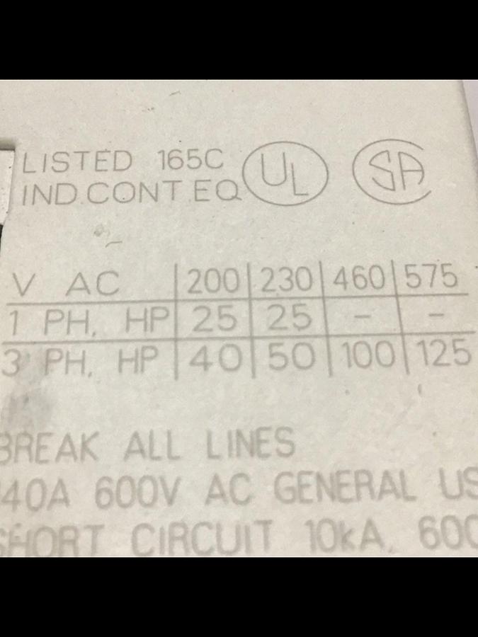 Used SIEMENS Contactor 3RT1054-6AF36 USED
