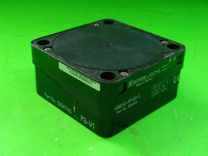 Used PEPPERL & FUCHS Inductive Sensor NRB50-FP-E2-C-P3-V1 #8396