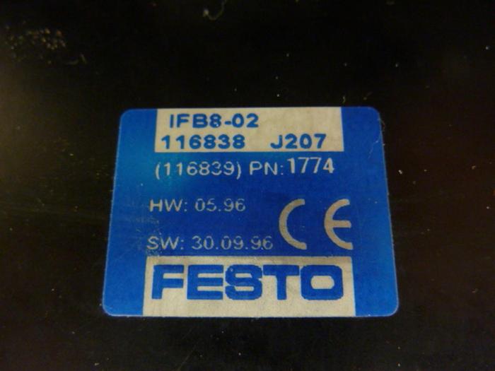 Used FESTO Control Block / Valve Terminal IFB8-02 #52867