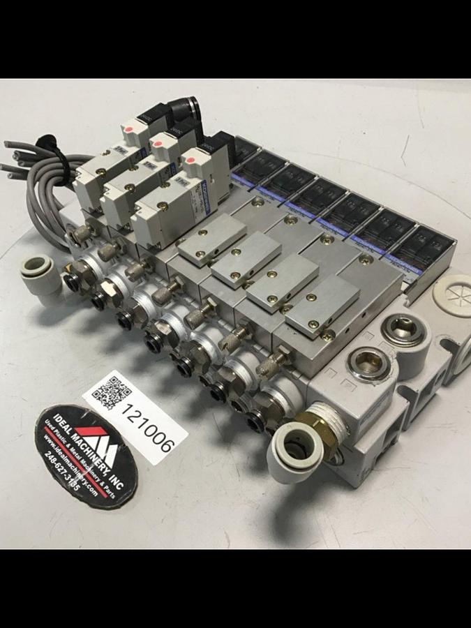 Used KOGANEI Manifold w/ Valves PBM7P-3W USED