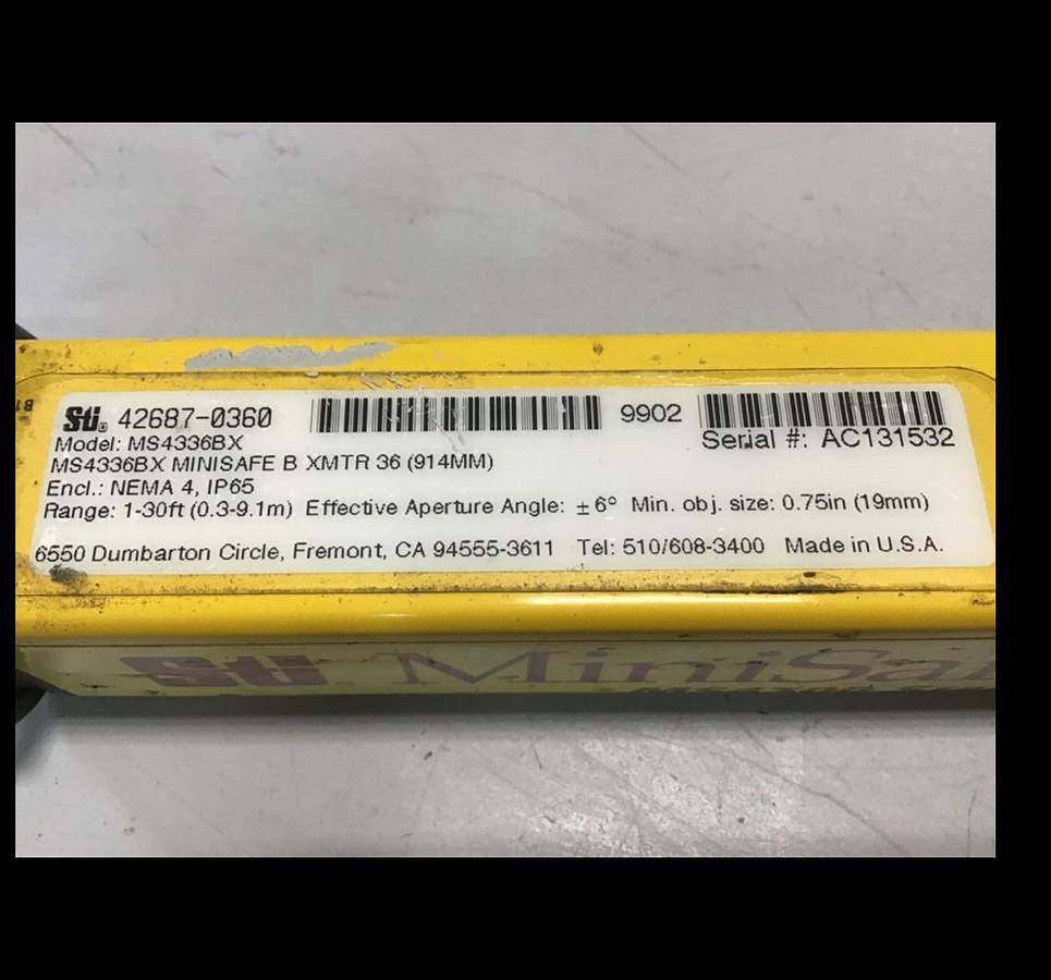 Used STI Light Curtain Transmitter MS4336BX Used