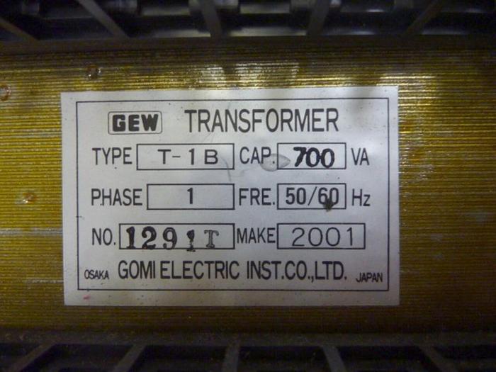 Used GOMI ELECTRIC 700 VA Transformer T-1B 700VA #60799