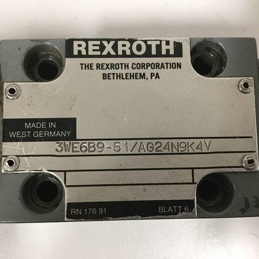 Used REXROTH Valve 3WE6B951AG24N9K4V #90559