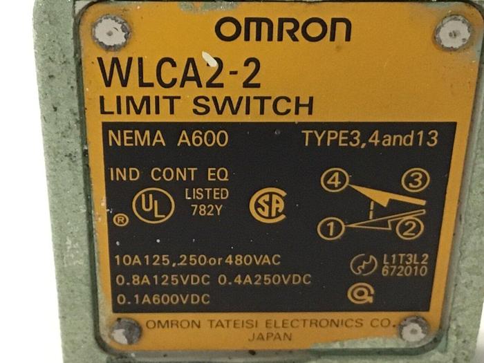 Used OMRON Limit Switch WLCA2-2 #121479