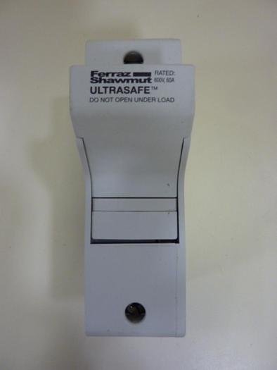 Used FERRAZ SHAWMUT 60 Amp Fuse Holder US6J1 #57103