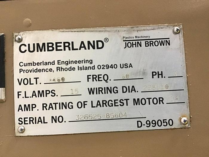 Used CUMBERLAND 10 HP Grinder / Granulator, 284 GRAN 3KN 10, Used