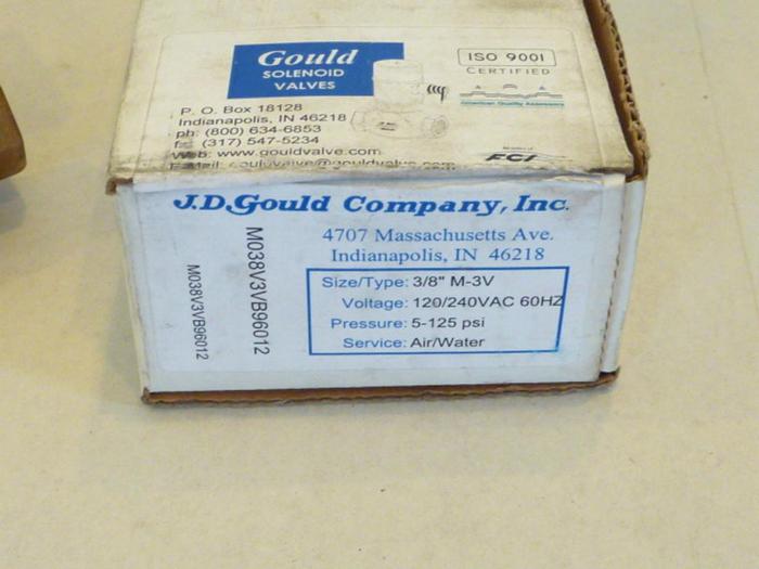 GOULD 3/8" M-3V Valve M038V3VB96012 NEW