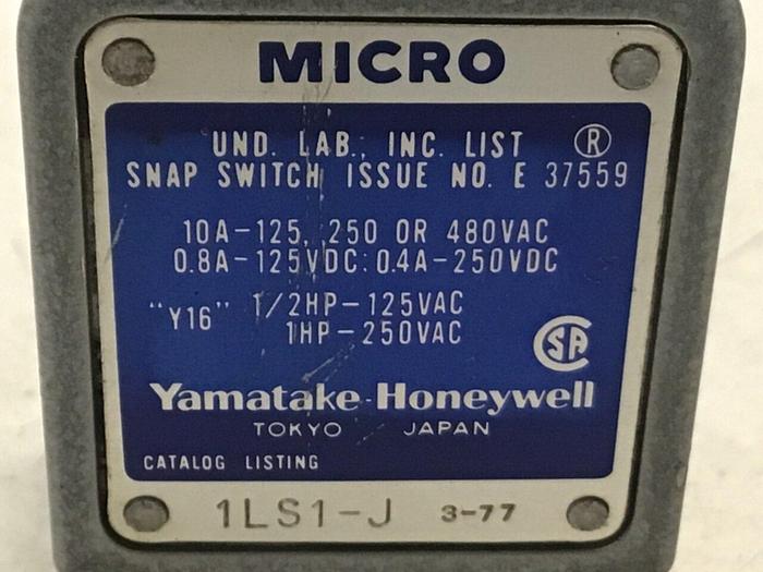 Used YAMATAKE Micro Limit Switch 1LS1-J #124696