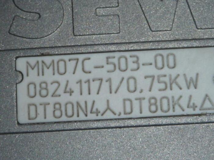 Used SEW EURODRIVE Variable Frequency Drive MQD32A/MM07C/238G0/BW/AGA3 Used