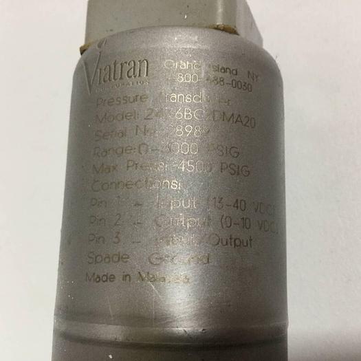 Used VIATRAN Pressure Transducer 2476BC2DMA20 #91106