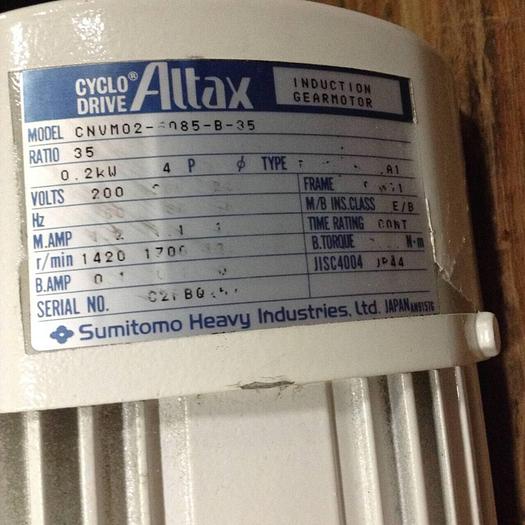 Used SUMITOMO Induction Gearmotor CNVM02-5085-B-35 #87966
