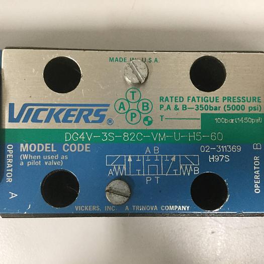 Used VICKERS Valve DG4V3S82CVMUH560 Used