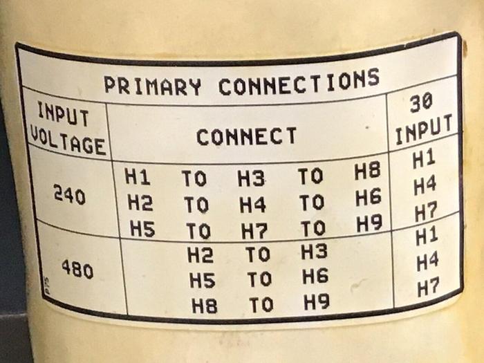 Used GRAND TRANSFORMERS 4.5 kVA Transformer 470144-3 #76529