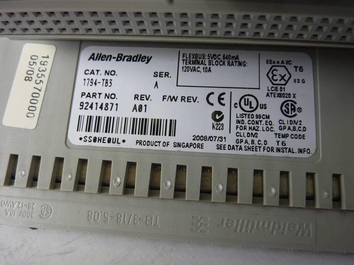 Used ALLEN BRADLEY Input Module 1794-IB16 SER A #50508