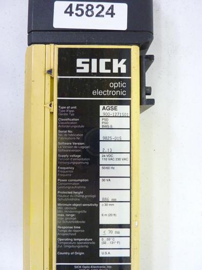 Used SICK OPTIC ELECTRONIC Light Curtain AGSE 900-1271S01 Used