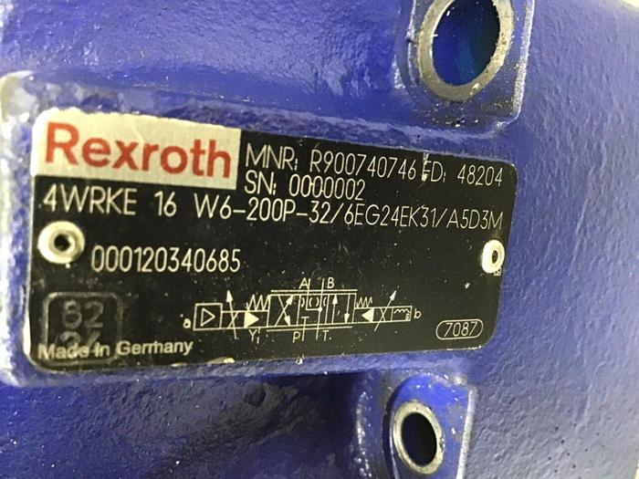 Used REXROTH Valve 4WRKE16W6200P-32/6EG24IK31/A5D3M Used