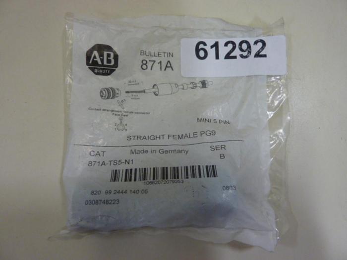 Used ALLEN BRADLEY 5 Pin Connector 871A-TS5-N1 SER B #61292