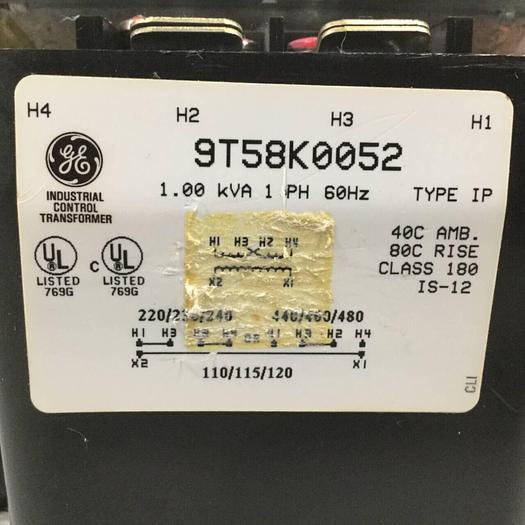 Used GENERAL ELECTRIC / GE 1.00 kVA Transformer 9T58K0052 Used