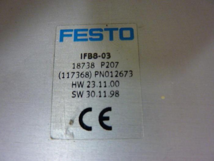 Used FESTO Control Block w/ Valves IFB8-03 #52734