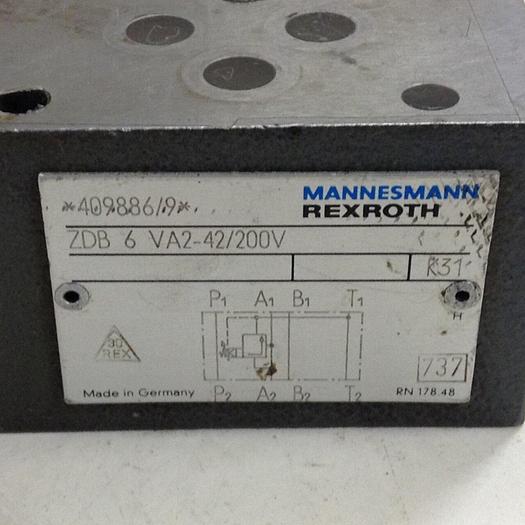 Used MANNESMANN REXROTH Valve ZDB 6 VA2-42/200V #84246
