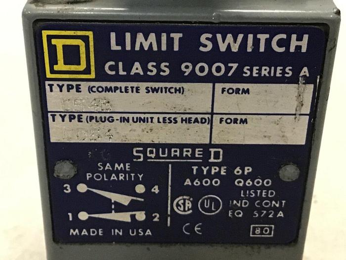 Used SQUARE D Limit Switch 9007-C54B #121689
