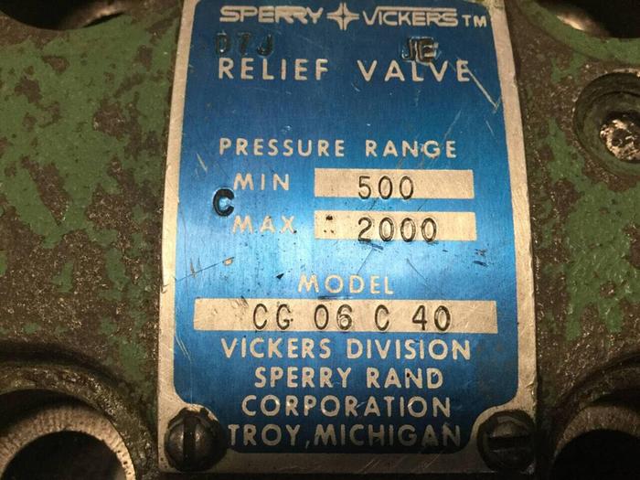 Used VICKERS Relief Valve CG06C40 #99406