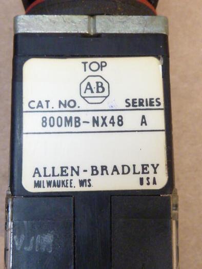 Used ALLEN BRADLEY Selector Switch 800MB-NX48 #38169